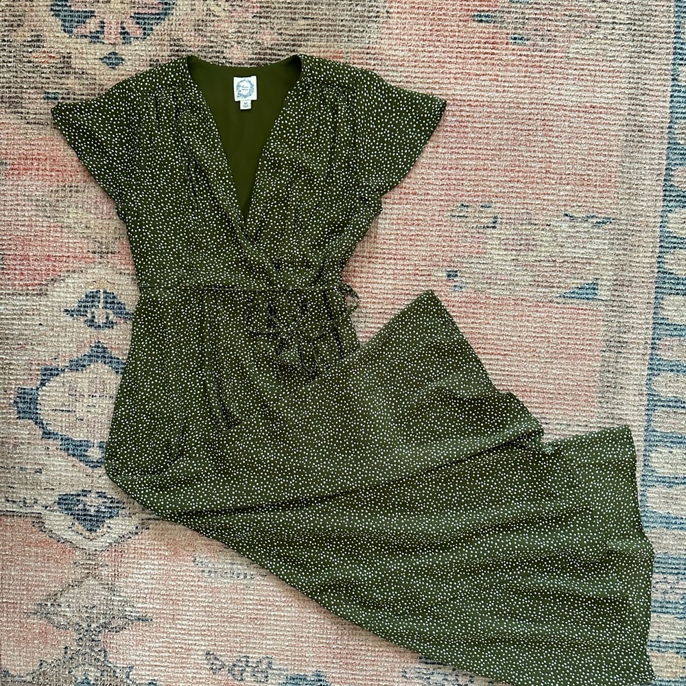 Green Polka Dot Maxi Dress